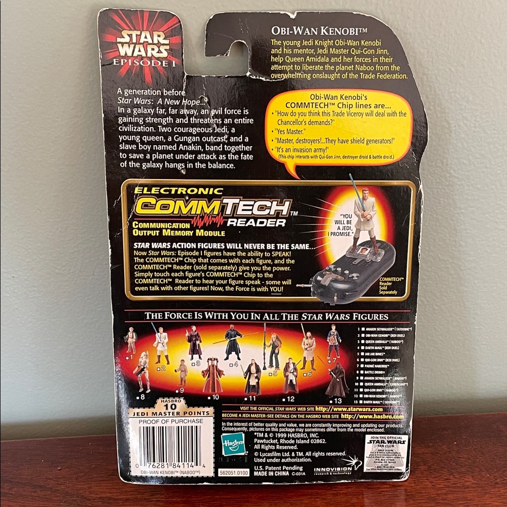 Star Wars Episode I Obi-Wan Kenobi Figure with Lightsaber - Picture 5 of 6